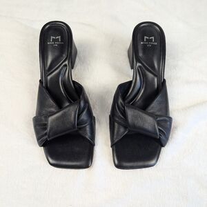 Marc Fisher Black Block Heel Sandals